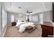 Staged main bedroom with white walls and matching bed set at 2820 Sisteron Ct, Henderson, NV 89044