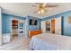 Spacious bedroom with ceiling fan, closet and plenty of natural light at 4381 Toledo Ave, Las Vegas, NV 89121