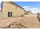 Spacious backyard featuring minimal landscaping and a partial view of neighboring houses at 4858 Longshot Dr, Las Vegas, NV 89122