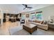 Open concept living room connected to the kitchen, with comfortable seating and natural light at 529 Caribbean Palm Dr, Las Vegas, NV 89138