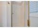 Bathroom featuring an enclosed tiled shower with glass door and window with shutters at 5931 Allanche Ave, Las Vegas, NV 89141