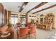 Warm and inviting living area with exposed beam and traditional furnishings at 7206 Laramie Ave, Las Vegas, NV 89113