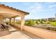 View from a comfortable balcony with seating and mountain views at 749 Middle Beach St, Las Vegas, NV 89138