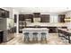 Stylish kitchen with a large island, stainless steel appliances, and ample cabinet space at 749 Middle Beach St, Las Vegas, NV 89138