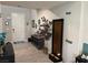 Welcoming entryway featuring tile flooring, a bench and a decorative water feature at 7855 Skyler Falls Ln, North Las Vegas, NV 89084