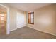 Neutral bedroom featuring a window with wooden shutter and a large closet at 9073 Spoonbill Ridge Pl, Las Vegas, NV 89143