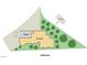 Site plan showing the residence, garage, boat dock, and surrounding greenery at 1 Via Mira Monte, Henderson, NV 89011
