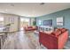 Bright open-concept living room with modern furnishings and decor at 1011 Gentle Swan St # Lot 697, Henderson, NV 89011