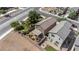 Aerial view of backyard area with patio and desert landscaping at 1104 Aspen Cliff Dr, Henderson, NV 89011