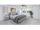 Bright main bedroom with large windows, ceiling fan and stylish décor at 11221 Victoria Medici St, Las Vegas, NV 89141