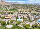 View of backyard pool nestled among lush landscaping, perfect for relaxation at 11503 Glowing Sunset Ln, Las Vegas, NV 89135
