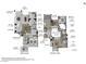 Detailed floor plan showcasing the layout of a spacious home with multiple rooms, garage, and outdoor spaces at 11503 Glowing Sunset Ln, Las Vegas, NV 89135