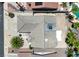 Top-down aerial view of the house shows its roof and landscaping at 130 Park Ridge Ln, Henderson, NV 89002