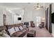 Open living room with fireplace, high ceilings, and plenty of room for entertaining at 130 Park Ridge Ln, Henderson, NV 89002