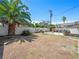 Expansive backyard with mature palm tree, patio area, and a block wall perimeter at 1704 S 8Th St, Las Vegas, NV 89104