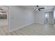 Light filled bedroom, with easy access to a bathroom and a small kitchen at 1825 Howard Ave, Las Vegas, NV 89104