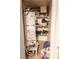 Storage closet containing a water heater and shelving for optimal space management at 2001 E Mcwilliams Ave, Las Vegas, NV 89101
