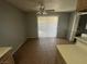 The kitchen area features sliding door access to the yard at 227 N Lamb Blvd # A, Las Vegas, NV 89110