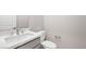 Bathroom featuring sleek vanity, modern faucet, and a minimalist design at 237 Paraggi Bay Dr, Henderson, NV 89011