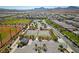 Aerial of baseball and basketball fields, highlighting recreational amenities and community spaces at 2785 Donatello Manor Pl, Henderson, NV 89044