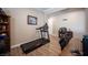 Functional office space with a treadmill and large desk at 3468 Isle Dr, Las Vegas, NV 89141