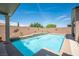 Sparkling backyard pool featuring a soothing waterfall feature at 3468 Isle Dr, Las Vegas, NV 89141