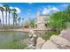 Scenic water feature with rocks and greenery, enhancing the outdoor ambiance of the community at 5000 Red Rock St # 259, Las Vegas, NV 89118