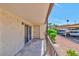 Balcony offers views of the parking lot and nearby landscaping, great for relaxing outdoors at 5021 River Glen Dr # 45, Las Vegas, NV 89103