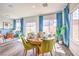 Stylish dining area with large windows, modern furnishings, and an adjacent living area with hardwood flooring at 516 Red Lovebird Ave # Lot 1242, Henderson, NV 89011