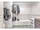 This walk-in closet features a variety of shelving options for optimal storage space at 8076 Haywood Estate Ave, Las Vegas, NV 89113