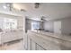 Kitchen view showcasing a serving bar counter between the dining and cooking areas at 844 Balzar Ave, Las Vegas, NV 89106
