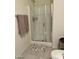 Bathroom featuring glass shower enclosure and neutral finishes at 1885 Vass Springs Pl, North Las Vegas, NV 89084