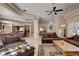 Spacious living room featuring high ceilings, tile floors and comfortable seating arrangements at 205 Red Rock Rd, Boulder City, NV 89005