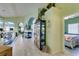 Inviting living room showcasing a fireplace, display cabinet, and seamless flow to other areas at 2200 Valley Heights Ave, Henderson, NV 89052