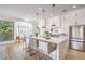 Modern kitchen with a spacious island, stainless steel appliances, and ample counter space at 3028 Treesdale Dr, Las Vegas, NV 89134