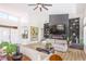 Spacious living room offers a fireplace, built-in shelves, and a vaulted ceiling for an airy feel at 3028 Treesdale Dr, Las Vegas, NV 89134