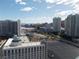 Wide aerial shot featuring hotels, event spaces and surrounding city at 322 Karen Ave # 2606, Las Vegas, NV 89109