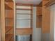 Well-organized walk-in closet with custom shelving and storage solutions at 322 Karen Ave # 2606, Las Vegas, NV 89109