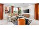 Comfortable living area with modern furnishings, stylish decor, and plenty of natural light at 338 Taylor St, Henderson, NV 89015