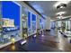 Contemporary yoga studio with panoramic city views, yoga mats, and lighting fixtures at 3750 S Las Vegas Blvd # 3111, Las Vegas, NV 89158