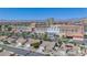 Aerial view showcasing the property's location within a vibrant community and distant mountain views at 401 Obsidian St, Las Vegas, NV 89145