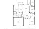 Layout of the home showing bedroom, living room, kitchen, dining and other rooms at 401 Obsidian St, Las Vegas, NV 89145