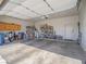 Spacious garage with ample storage shelves and room for vehicles and projects at 401 Obsidian St, Las Vegas, NV 89145