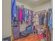 Spacious walk-in closet filled with clothes, luggage, and storage; great storage space at 401 Obsidian St, Las Vegas, NV 89145