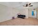 Bedroom with tile floor and ceiling fan, ready to be personalized at 4067 E Colorado Ave, Las Vegas, NV 89104
