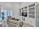 Dedicated office space with built-in shelves and storage, ideal for work or study at 4196 Balmoral Castle Ct, Las Vegas, NV 89141