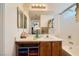 Bright bathroom featuring a tub and vanity with sink at 4832 Englewood Ave, Las Vegas, NV 89139