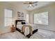 Comfortable bedroom with plush carpeting, providing a serene retreat for rest and relaxation at 4845 Santo Romeo St, Las Vegas, NV 89135