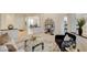 Cozy living room with carpet, stylish decor, and access to other living spaces at 4845 Santo Romeo St, Las Vegas, NV 89135