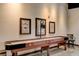 The communal recreation area features a handsome wood shuffleboard table and classic wall décor at 4845 Santo Romeo St, Las Vegas, NV 89135